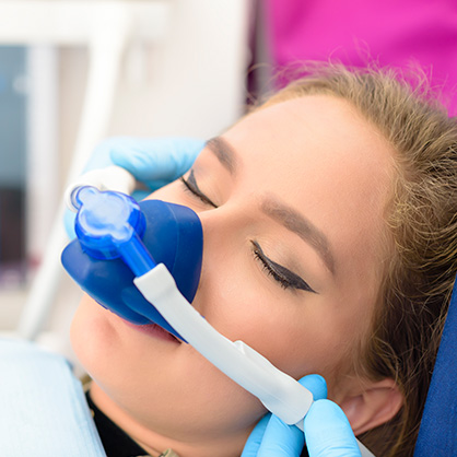 woman with sedation dentistry