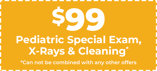 $99 Pediatric Special Exam, X-Rays & Cleaning